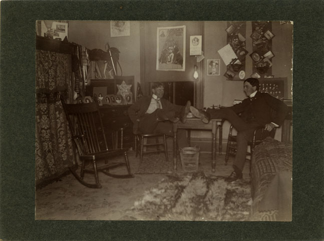 Two Male Students in Wells Hall, 1900