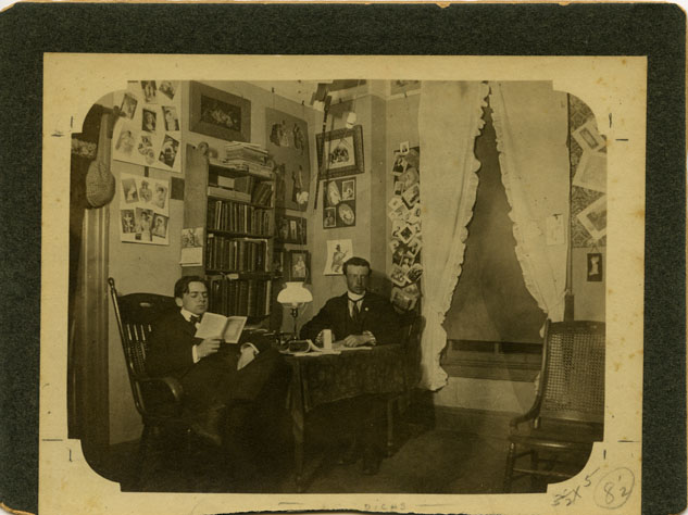 Two Male Students in a Dorm Room, 1901