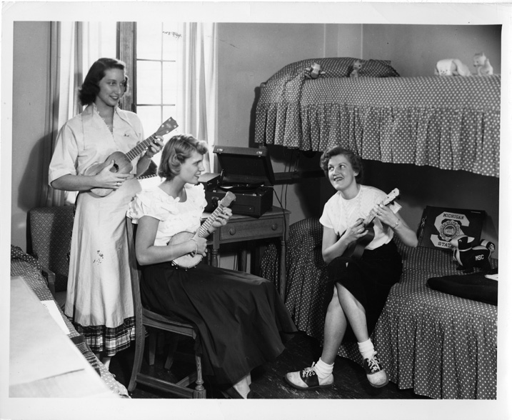 Interior of Female Dorm, 1950