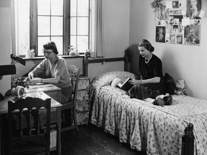 Interior of Female Dorm Room, 1950