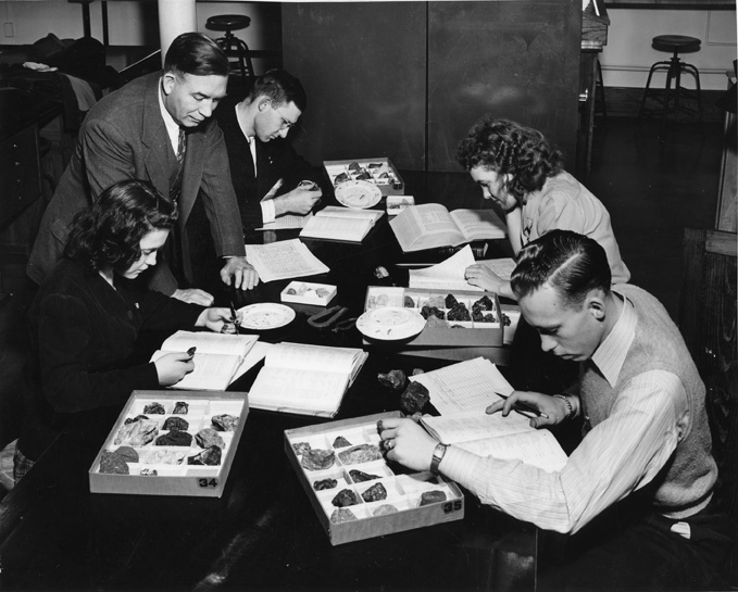 Students in Geology class, undated