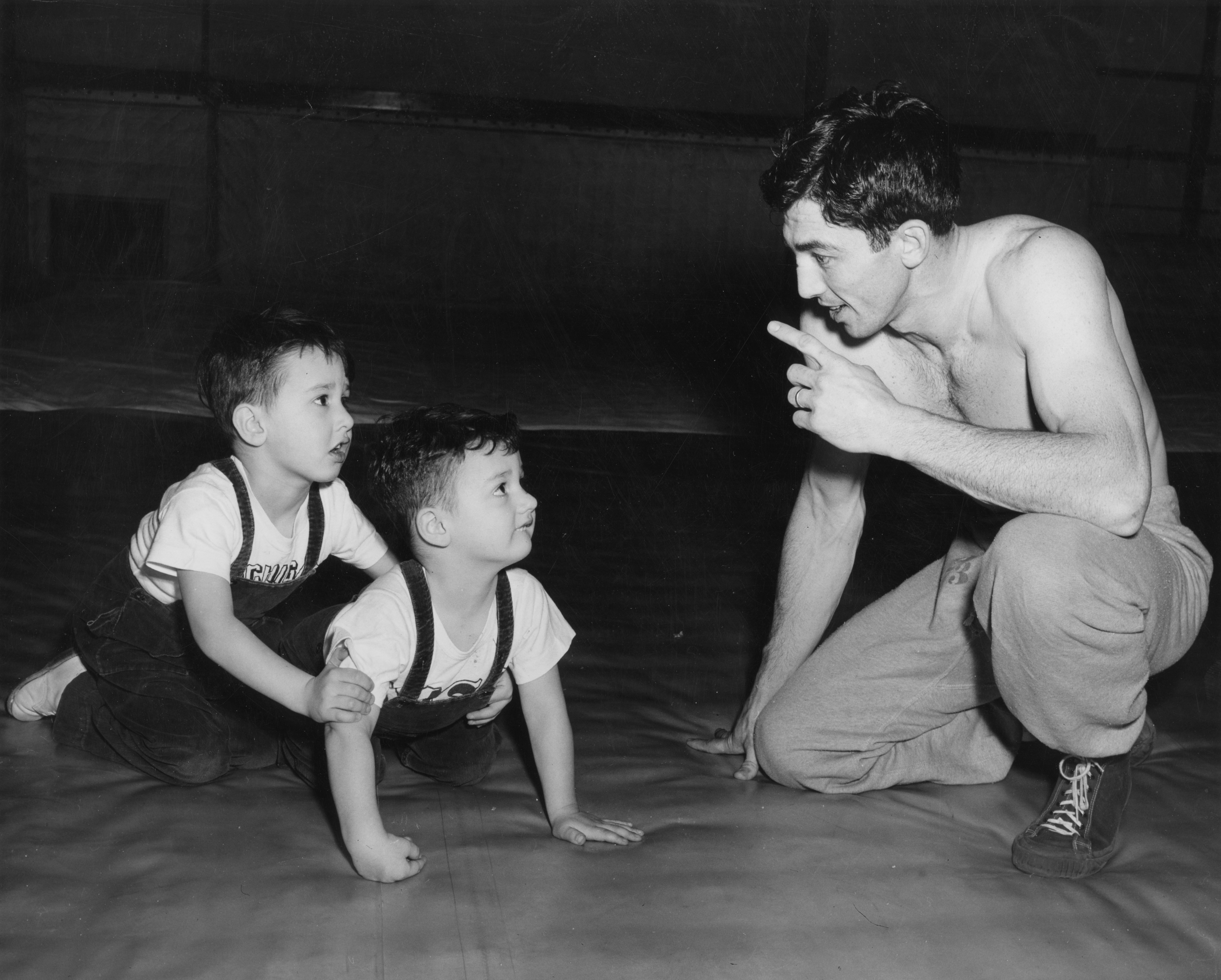 Wrestler from Spartan Varsity Team, 1949
