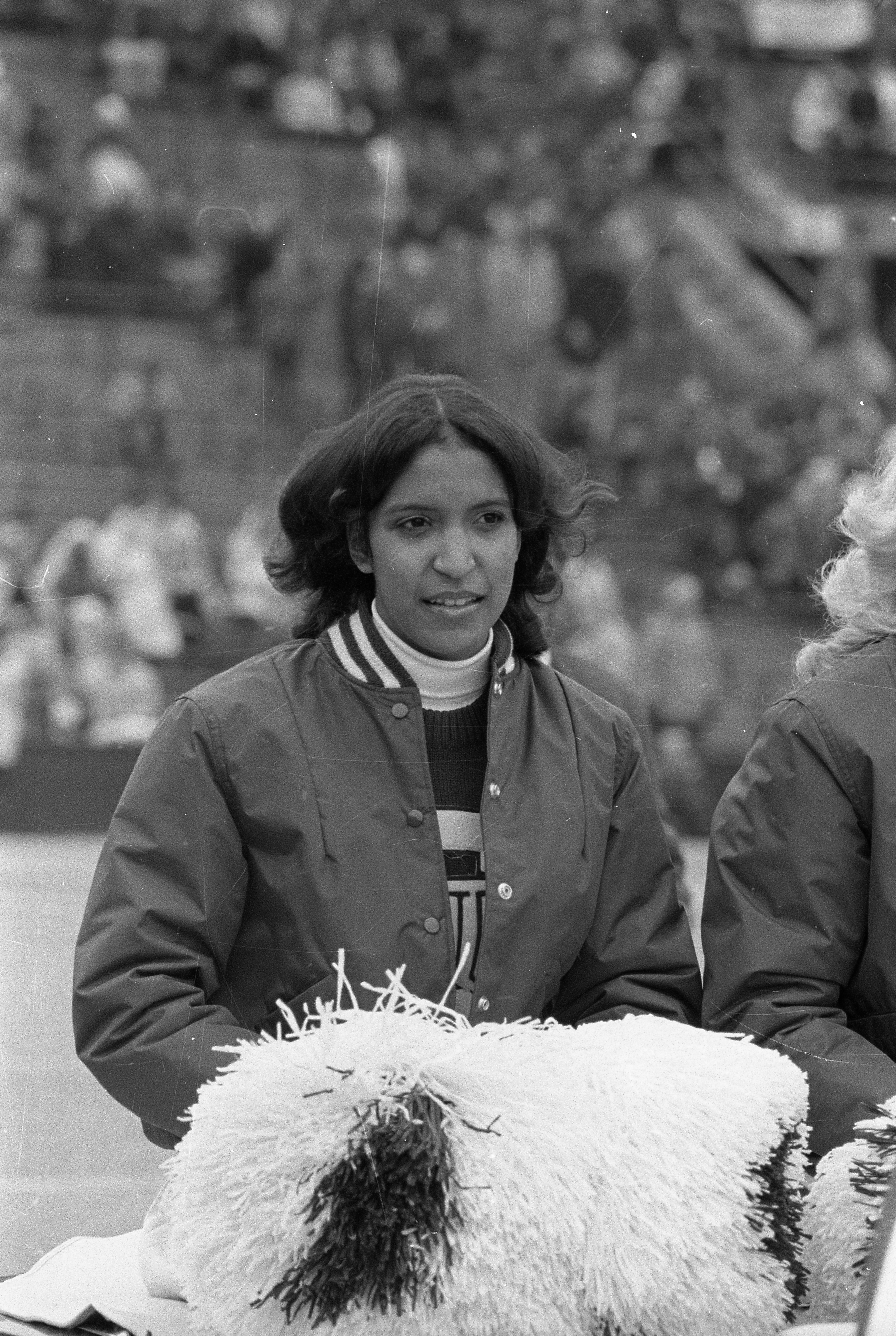 Cheerleaders at the MSU vs Northwestern football game, 1972