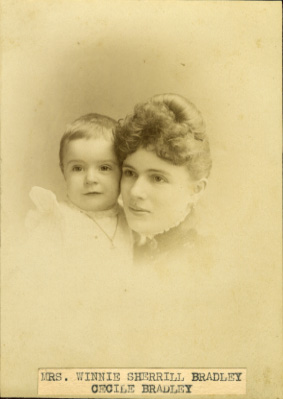 Portrait of Mrs. Winnie Sherrill Bradley and her daughter Cecile Bradley, date unknown