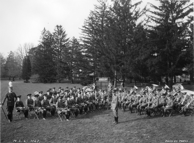 Band Seated Outside, 1927