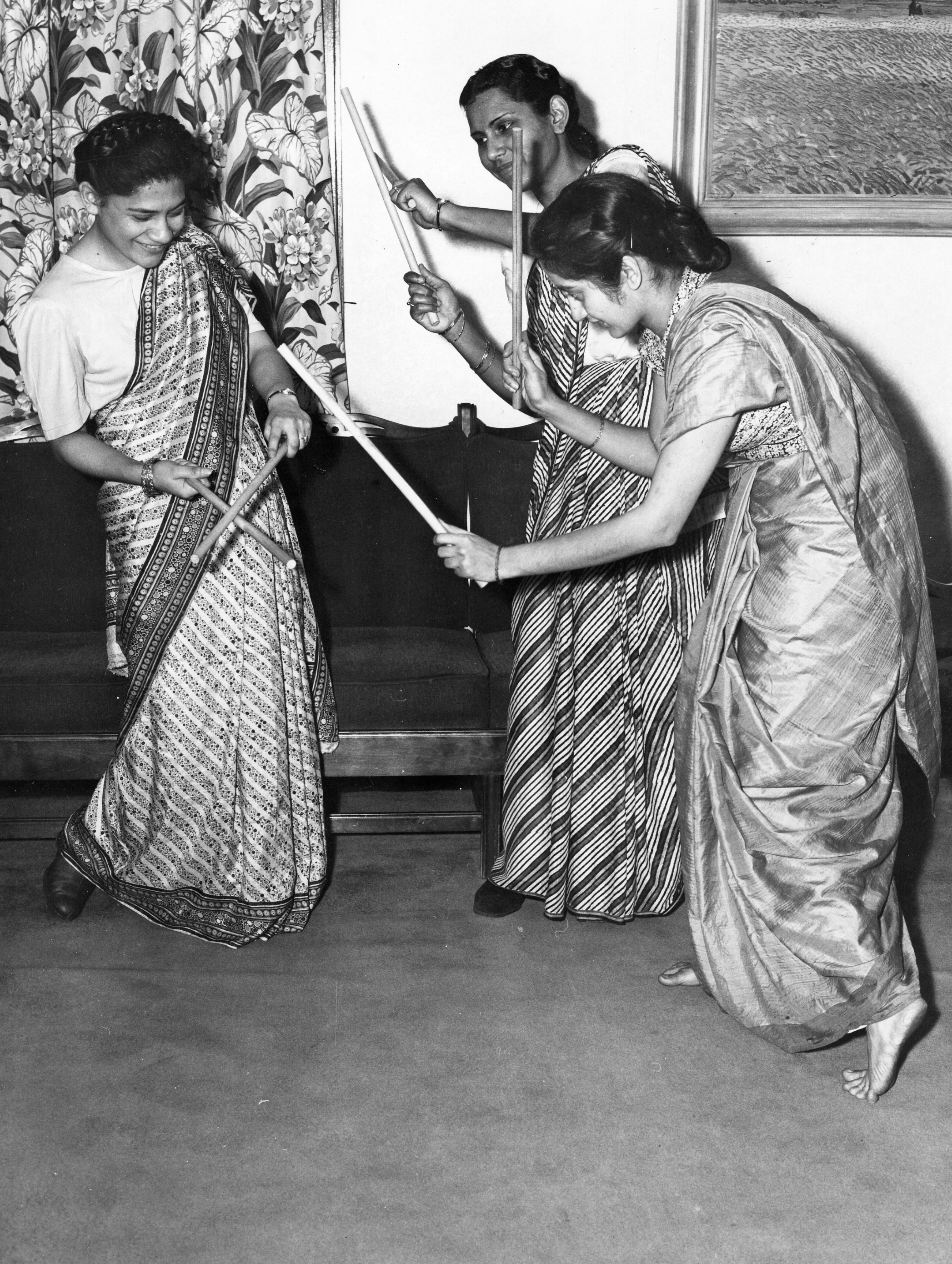 Indian stick dance at the International Festival, 1953