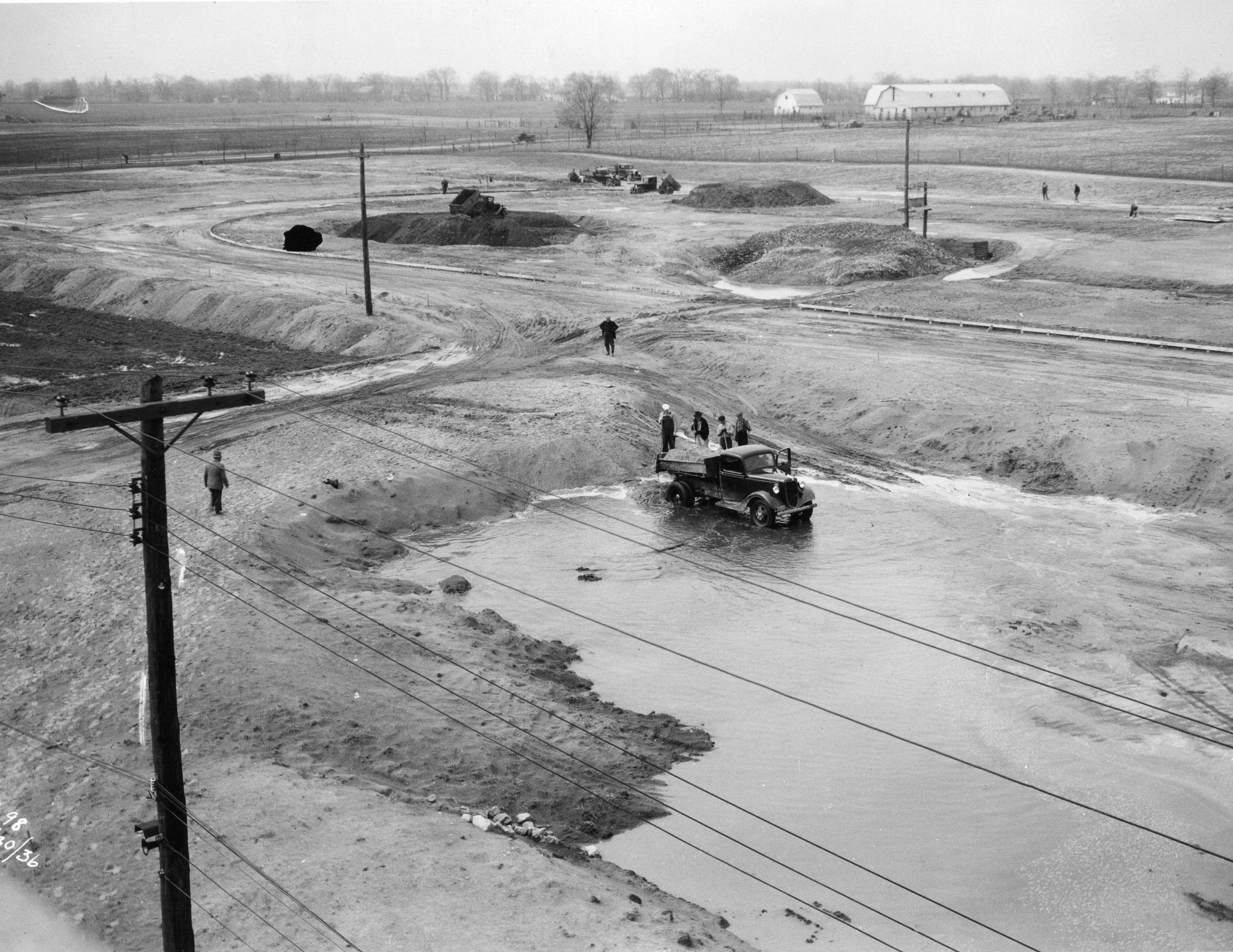 Stadium Construction-land clearing, 1936