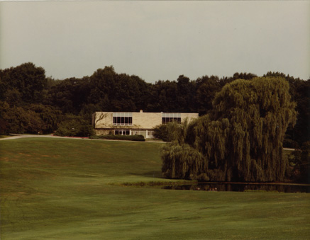 Pond and Visitor's Center at Hidden Lake Gardens, circa 1980