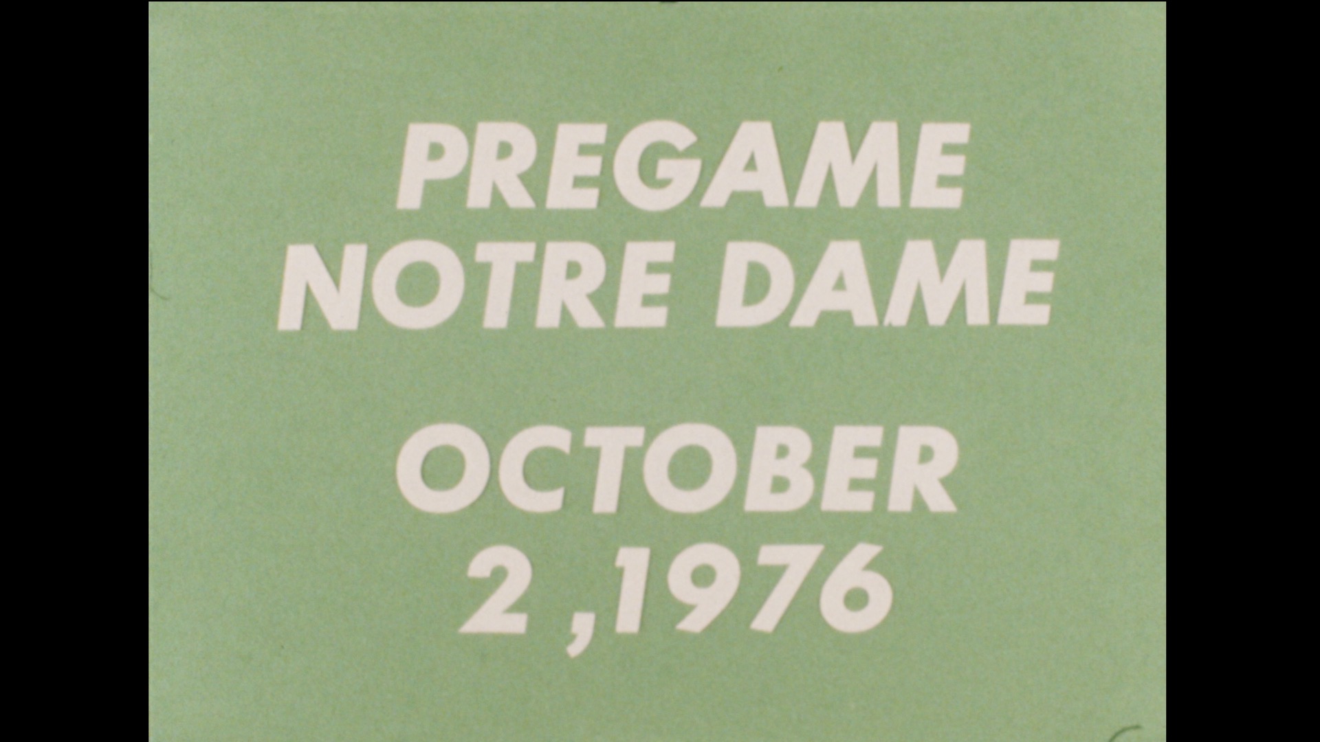 Spartan Marching Band: Notre Dame, 1976 | Pregame, Halftime