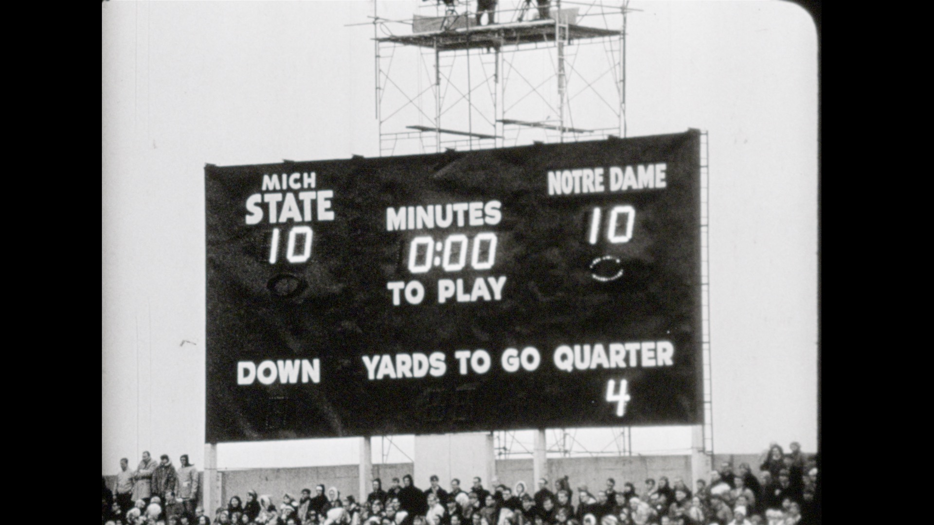 MSU Football vs. Notre Dame "Game of the Century", 1966 (b&w)