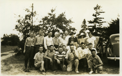 Summer school students and faculty at Clear Lake, Michigan, 1940