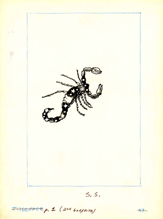 Scorpio constellation drawing, 1967