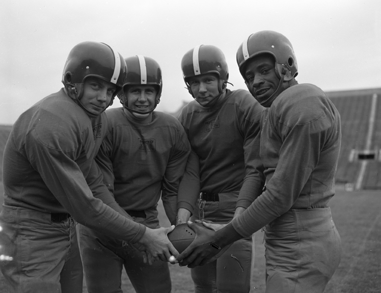 A Group of Four Football Players
