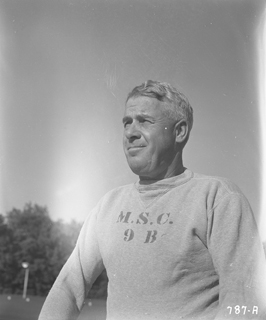 Boxing Coach Leon D. Burhans, 1939