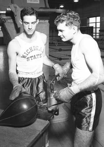 Boxers Inflating the Punching Bag, 1947