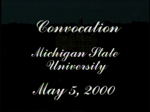Undergraduate Student Convocation, Spring 2000