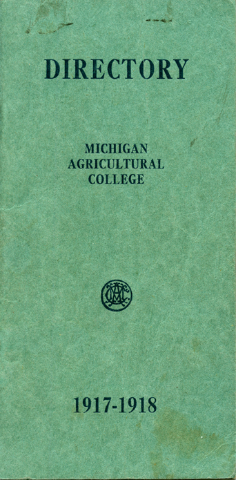 1917-1918 Michigan Agricultural College Faculty and Student Directory