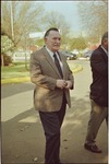 General Tienie Groenewald, former chief director of military intelligence, on his way to a meeting in September 1997.