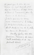 Letter from Deputy Francois Carpot