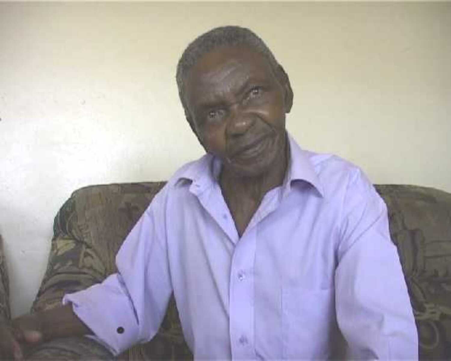 Daniel Masemola, a widowed pensioner from Sebokeng, during an oral history interview with Dale McKinley and Ahmed Veriava.