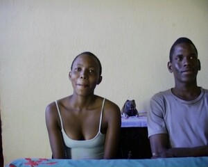 Pinky Komane and Lucas Serage, both high-school matric students and community activists from Maandagshoek, during an oral history interview with Dale McKinley and Ahmed Veriava.