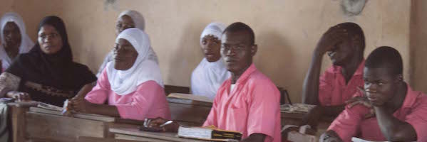 Senior students at a Muslim secondary school