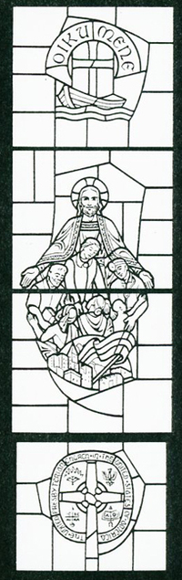 Seal of the World Council/Christ in Welcoming Pose/The Stoning of Stephen Willet studio sketch