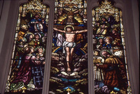 Worship of the Angels and Saints Adoring the Blessed Trinity close-up