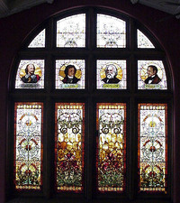 Reading Room Window, Famous Authors 