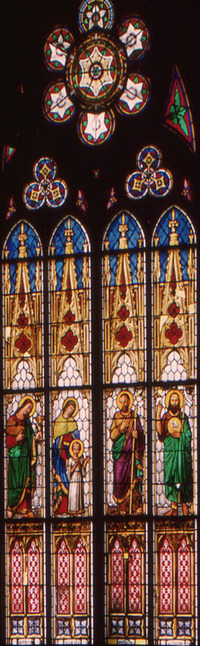 Holy Family with John the Baptist and John the Evangelist close-up