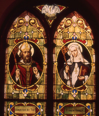 St. Patrick (left) and St. Brigid (right)