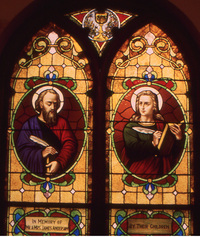 St. Luke (left) and St. John (right)