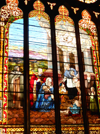 St. Valentine window, close-up