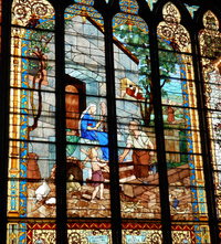 Holy Family Window close-up