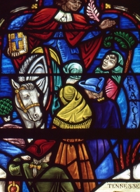 Francis Asbury on Horse Window Detail 1