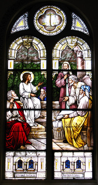 Finding of Jesus in the Temple Window photo by Dave Daniszewski
