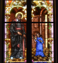St. Vincent de Paul with an Orphan Child close-up