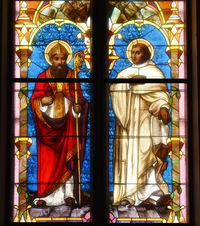 St. Augustine and St. Dominic close-up