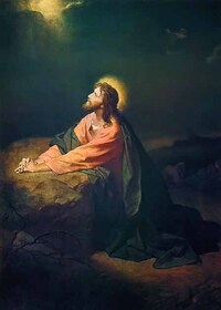 Christ in the Garden of Gethsemane Hoffman painting