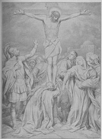 Crucifixion, Hoffman pencil drawing