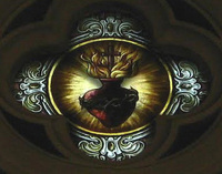 Sacred Heart Window close-up photograph by Dave Daniszewski