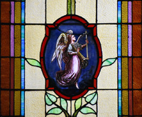 Angel with a Harp close-up