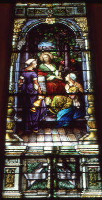 Jesus, Mary and Martha close-up
