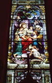 Jesus Blessing the Children close-up