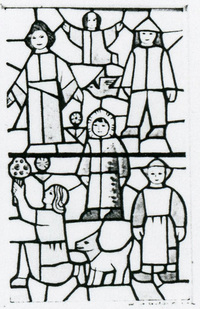 Little Children and Jesus, right Willet Studio sketch