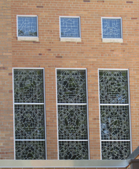 Three Epistle Side Mass windows, outside