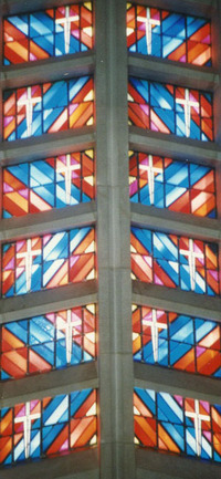 Choir Loft Windows, center, close-up