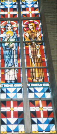 St. Thomas Aquinas and St. Francis of Assisi, close-up