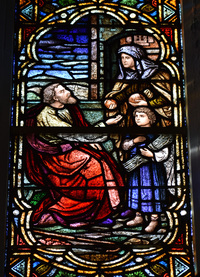Elijah and the Widow at Zarephath, close-up