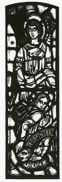Guardian Angel of Christ's Temptation, Willet studio sketch